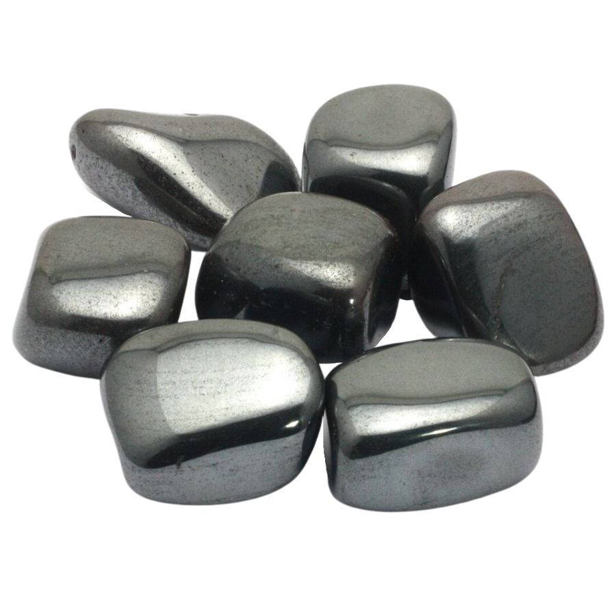 smooth polished hematite stones