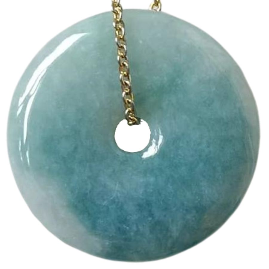 blue jade donut pendant