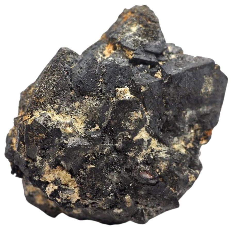 rough black magnetite crystals