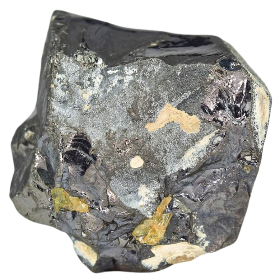 rough black magnetite crystal