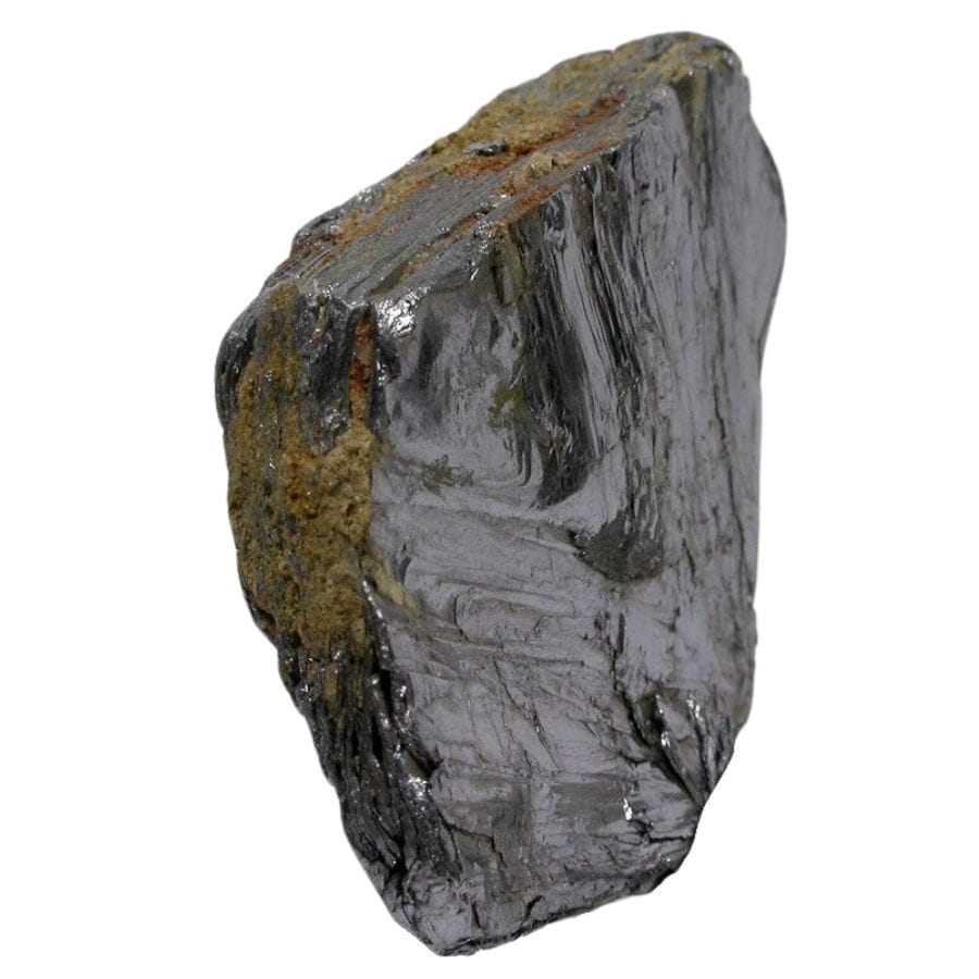 metallic dark gray molybdenite crystal