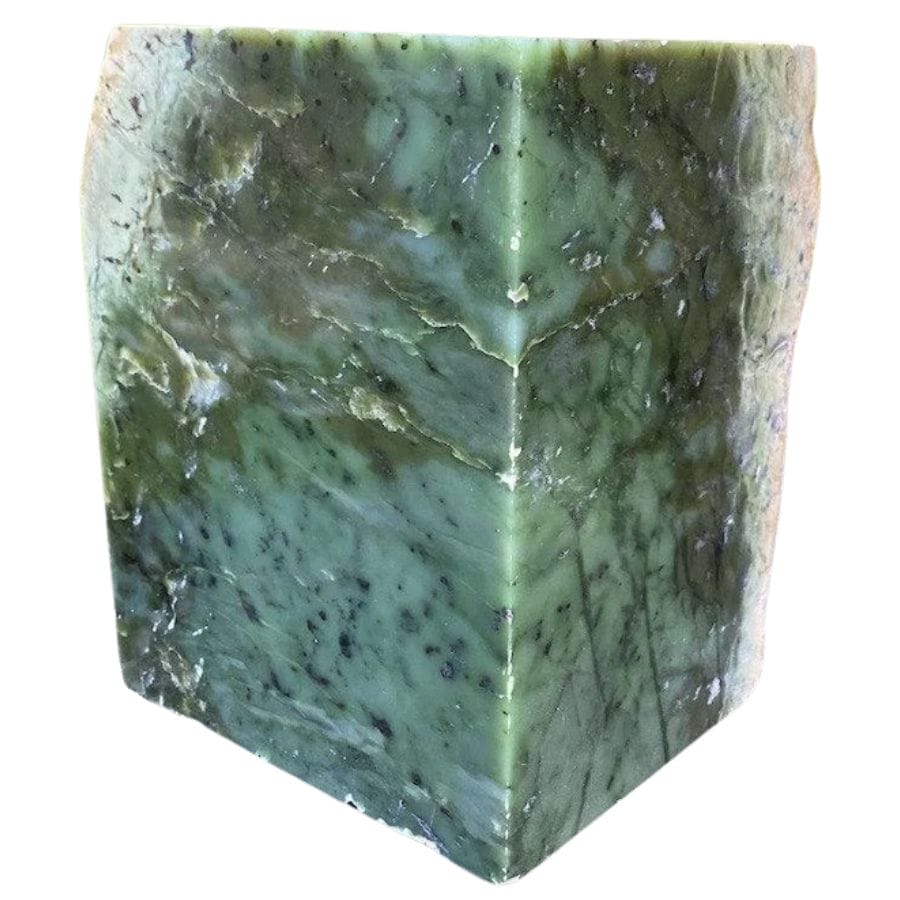 green nephrite jade block