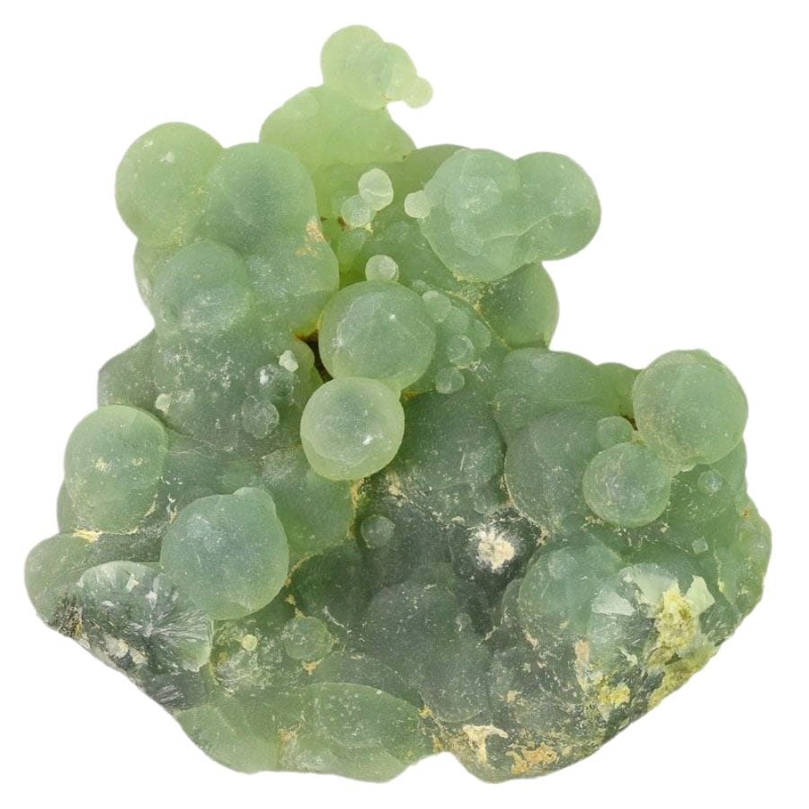 bright green botryoidal prehnite crystals