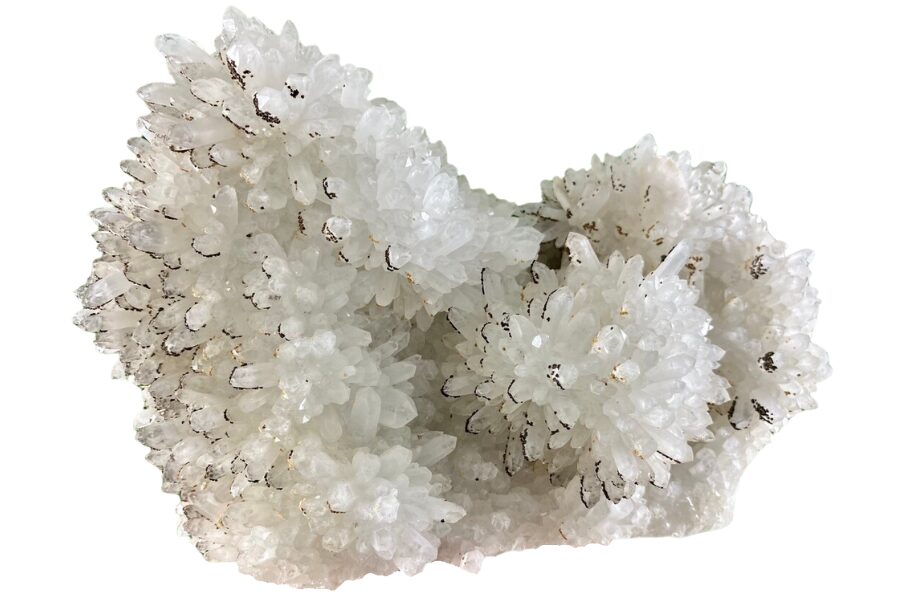 druzy white quartz crystals