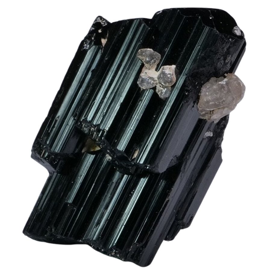 shiny black schorl crystal