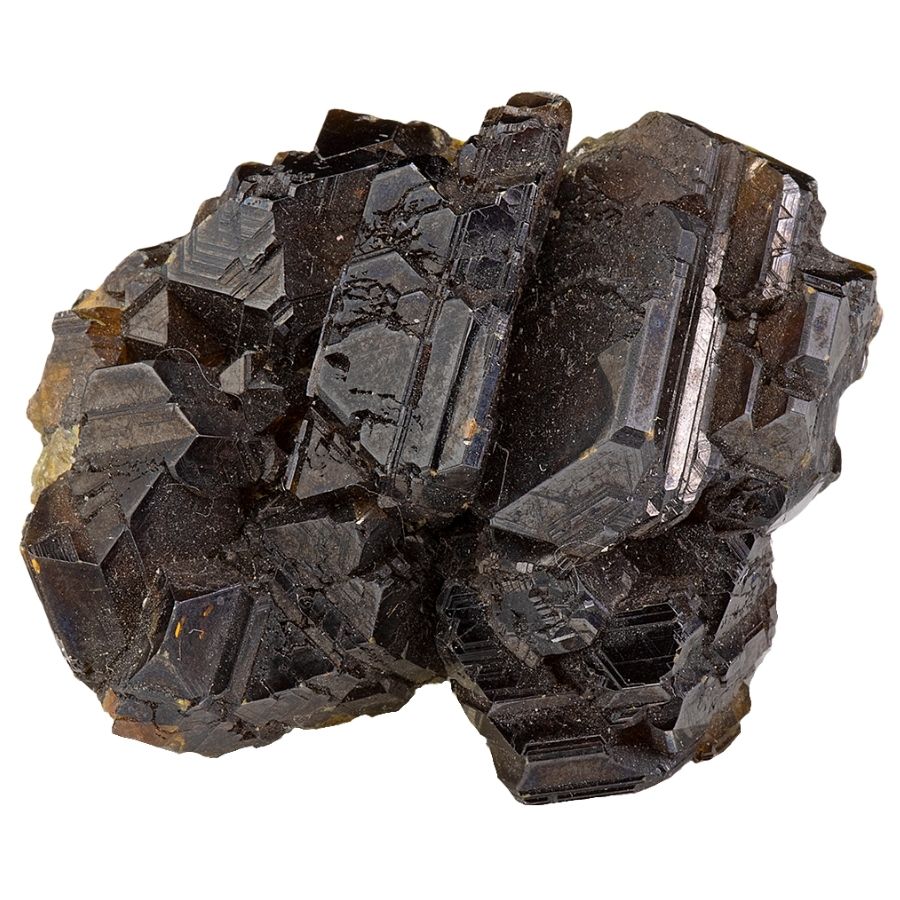 rough dark brown sphalerite crystals