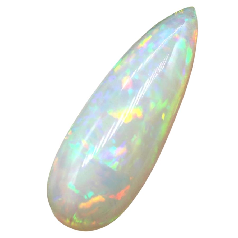tear drop shaped white opal