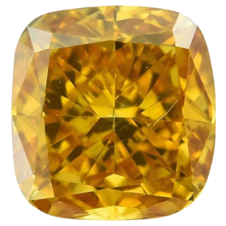 square faceted yellow diamond