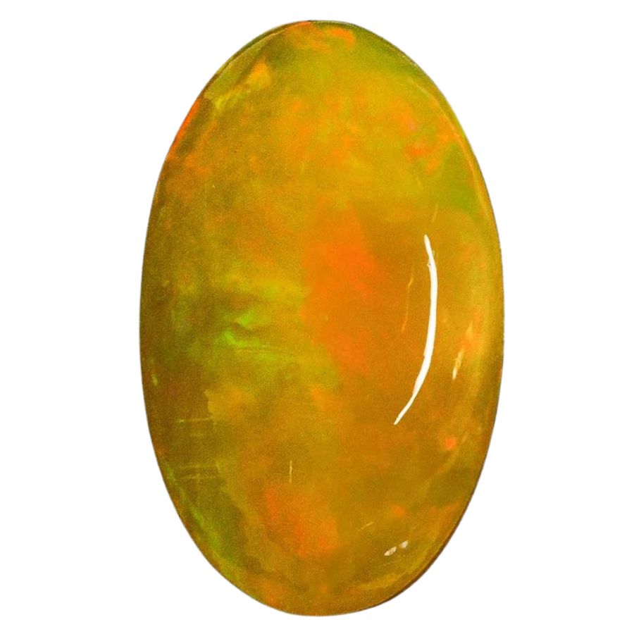 oval yellow opal cabochon