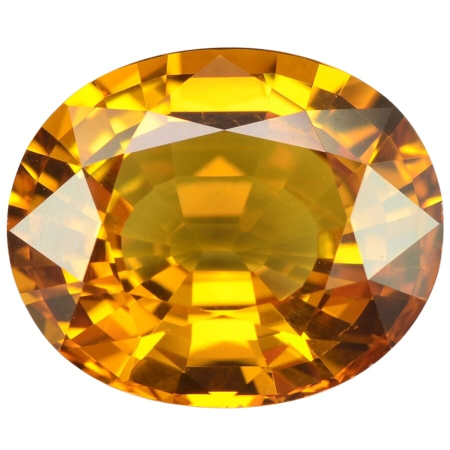 oval cut deep yellow sapphire