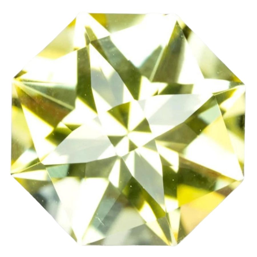 octagonal pale yellow topaz