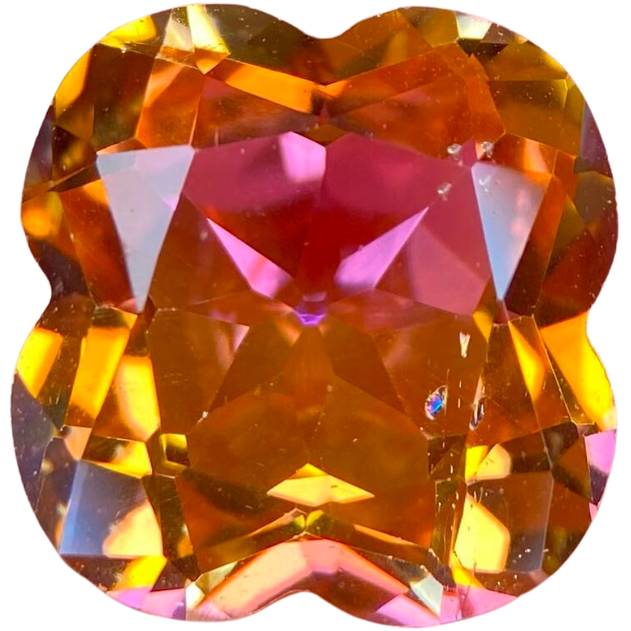 A beautiful, flower-shaped azotic topaz