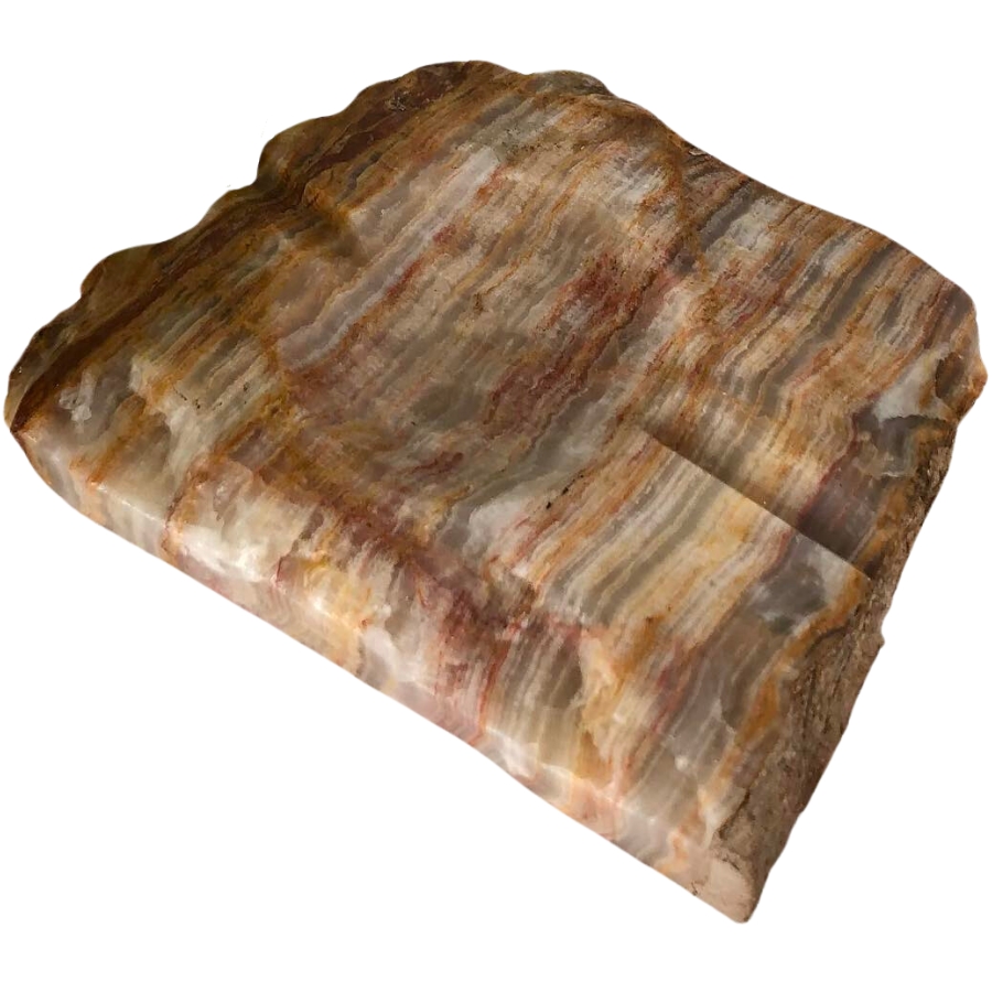 An understatedly elegant banded agate ash tray