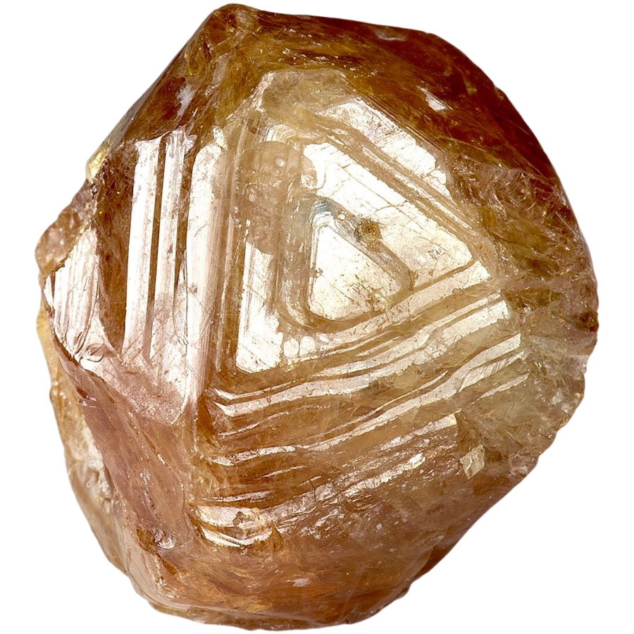 A lustrous, raw brown sapphire specimen