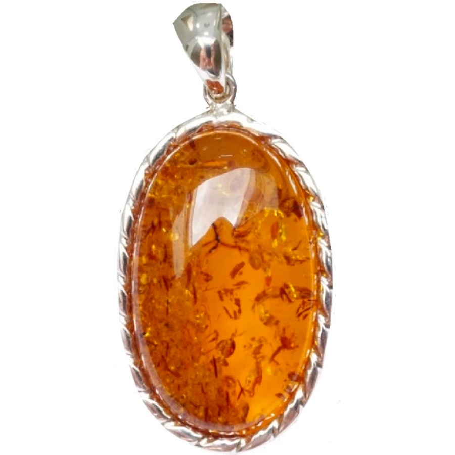 A pendant made of an untreated Ceylonese amber