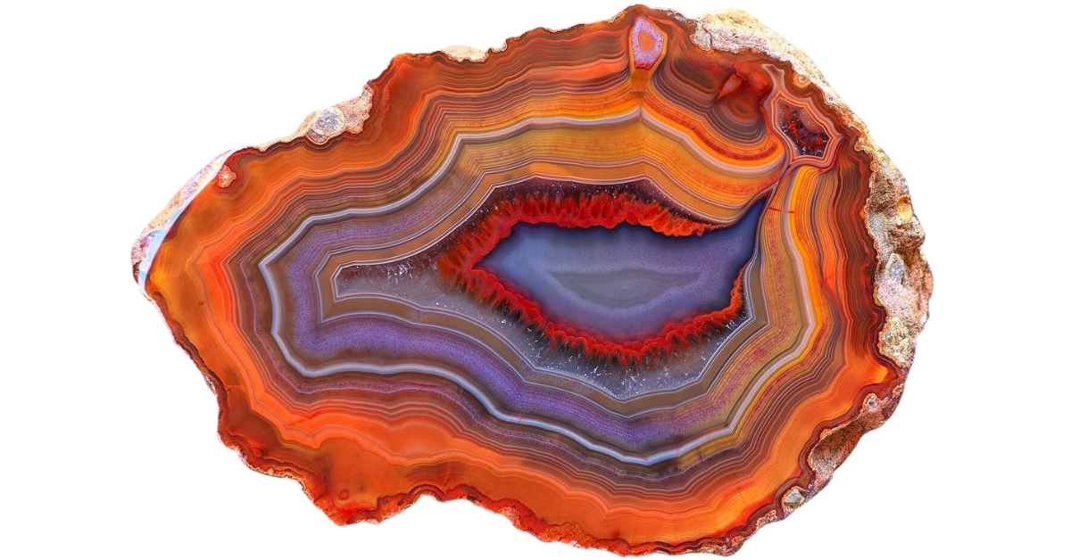 A fascinating condor agate showing colorful bands