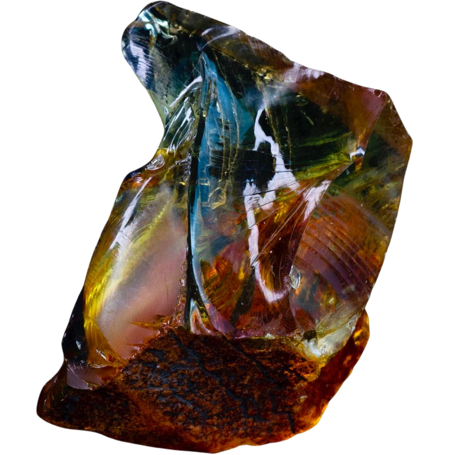A translucent piece of Dominican amber