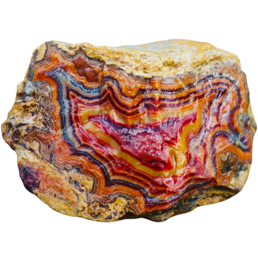Raw piece of Fairburn agate with amazing bands