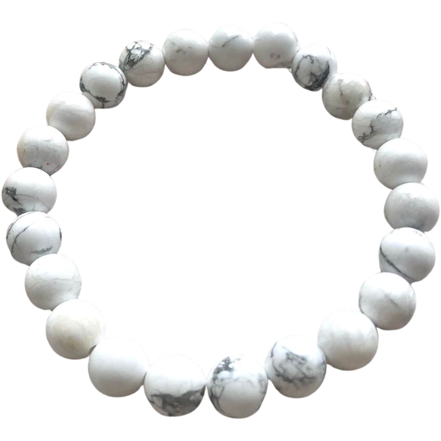 Bracelet made out of white turquoise beads