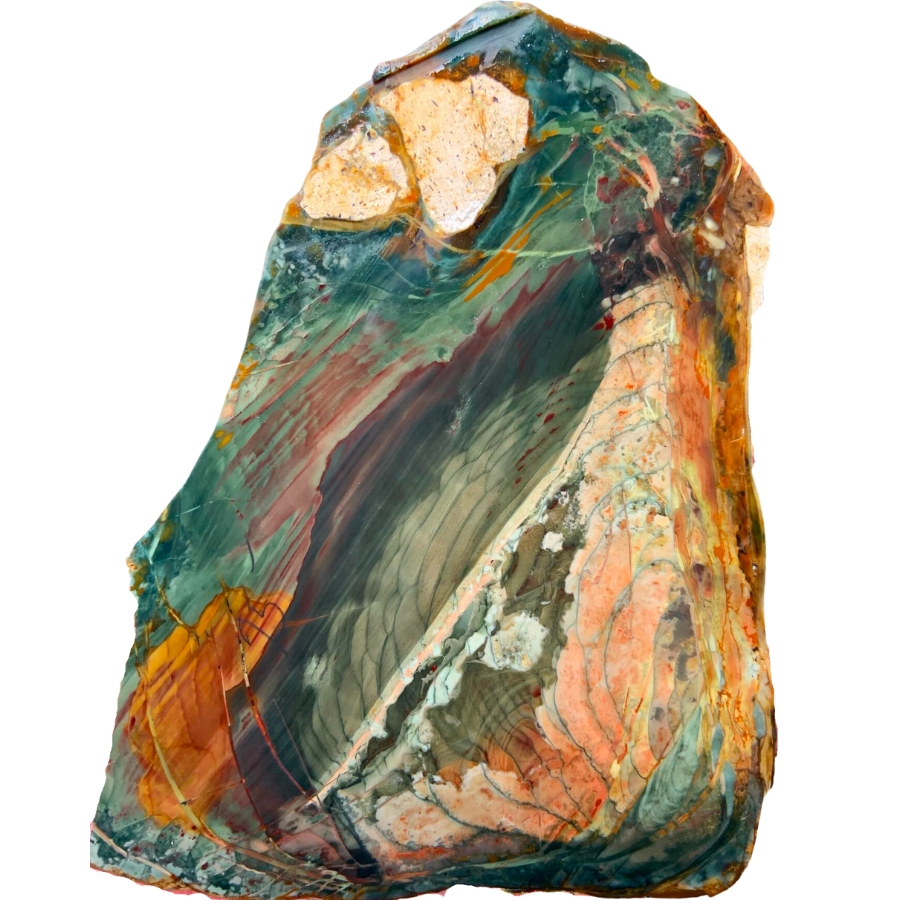 A big chunk of colorful raw morrisonite