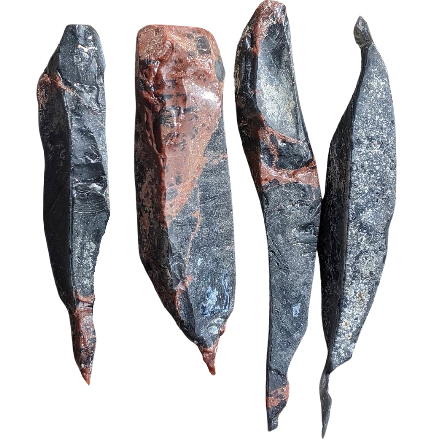Beautiful pieces of mahogany obsidian needles