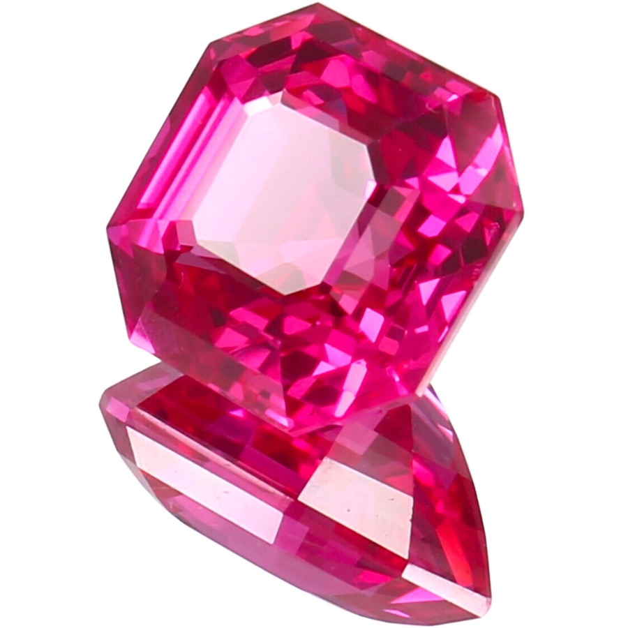 A beautiful, loose deep pink sapphire polished to perfection