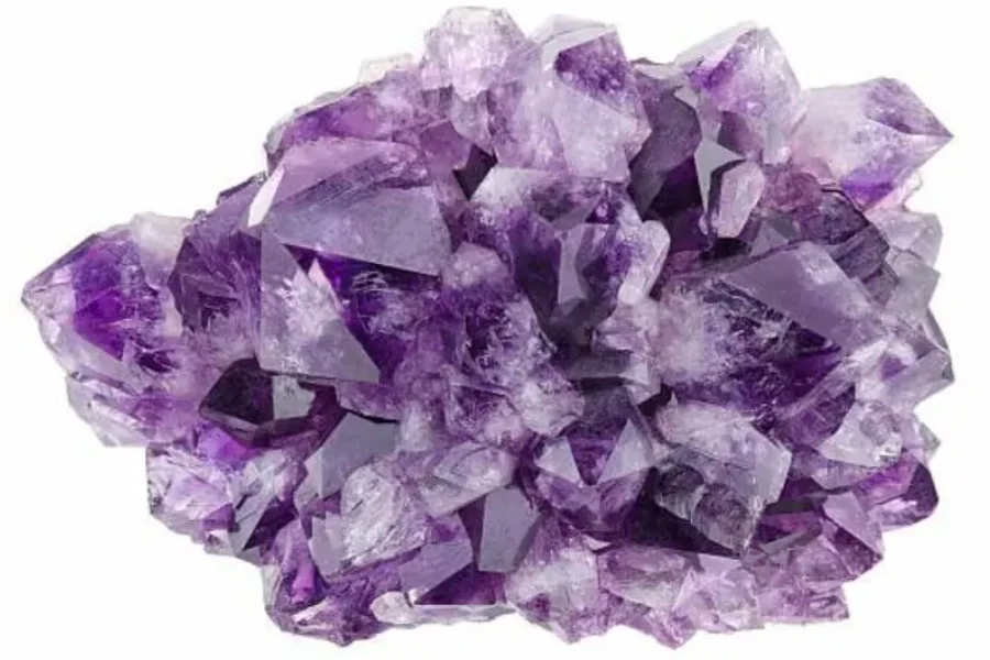 Large cluster of purple crystals
