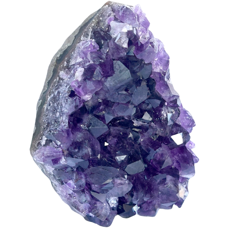 Purple quartz or amethyst crystal cluster