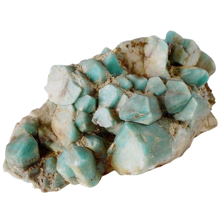 blue amazonite crystal cluster