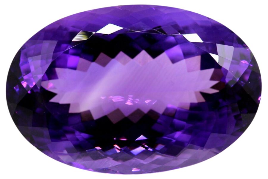 oval cut purple amethyst
