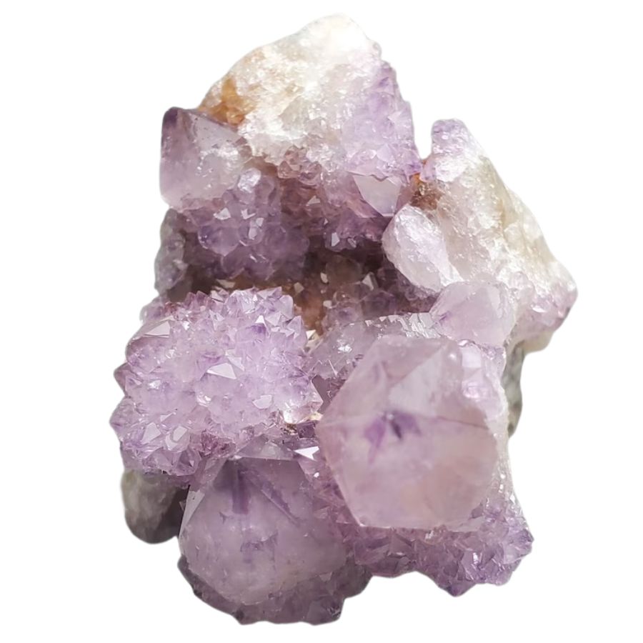 pale purple amethyst crystals
