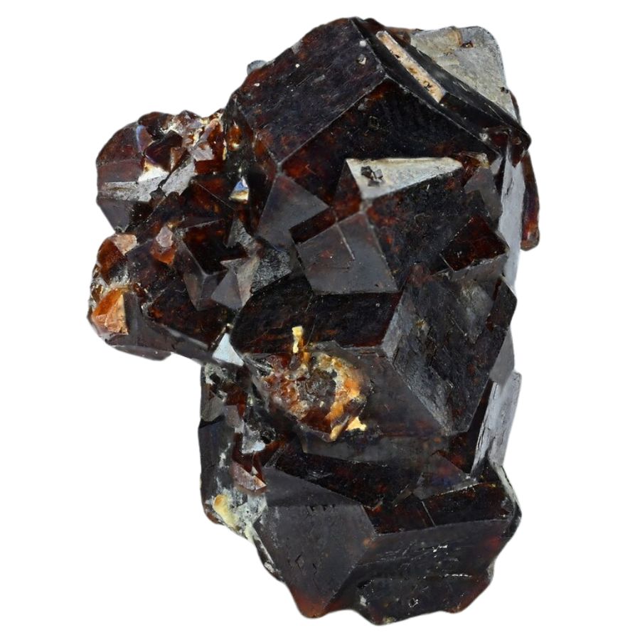 rough dark red andradite garnet crystals