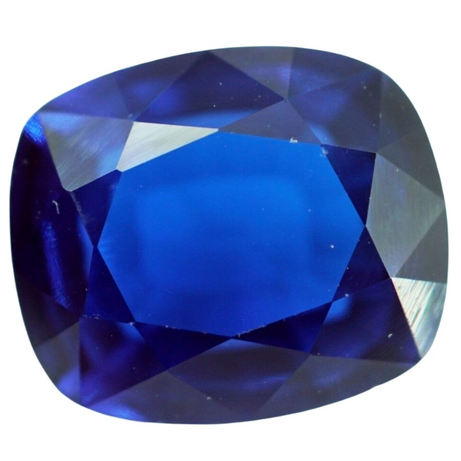 blue cushion cut Burmese sapphire