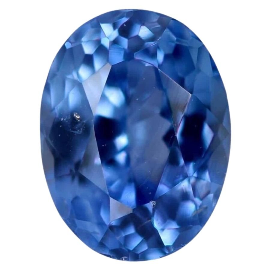 bright blue oval cut Ceylon sapphire