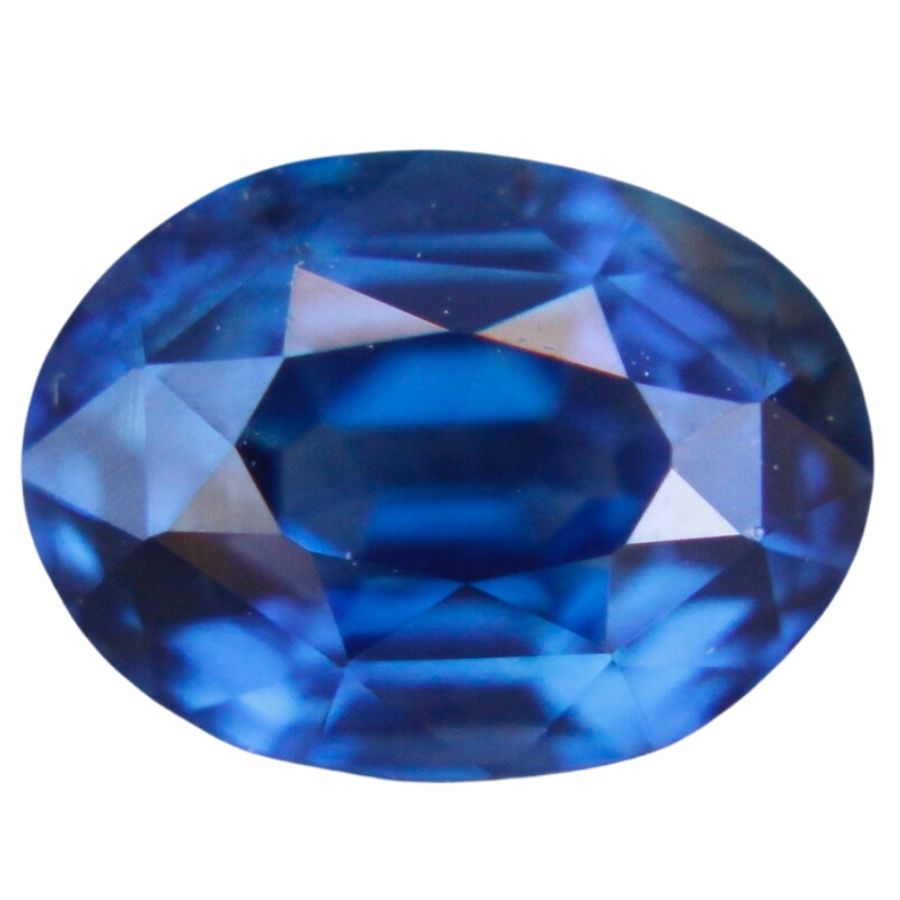 rich blue oval cut sapphire