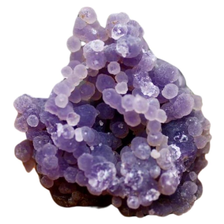 purple botryoidal chalcedony crystals