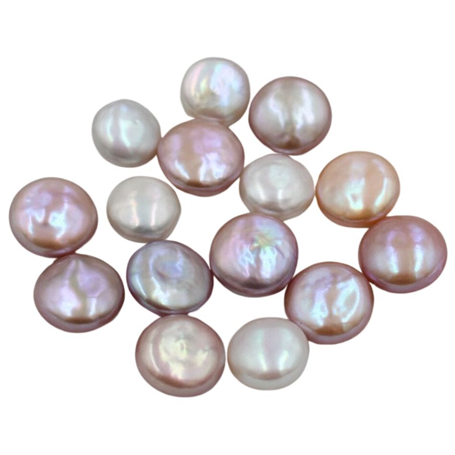 several multicolor coin pearls