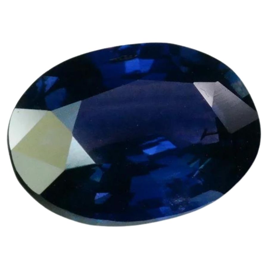 deep blue oval cut color change sapphire