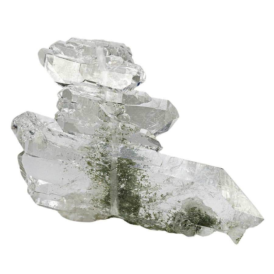 cluster of clear Faden quartz