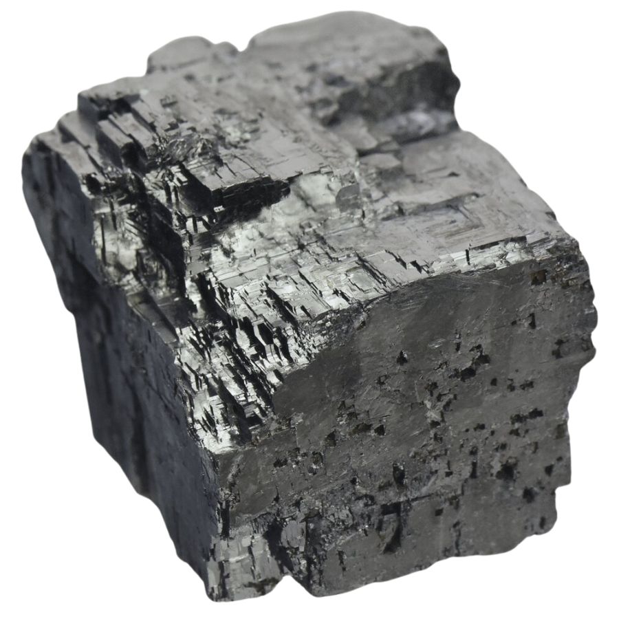 dark gray cubic galena crystal