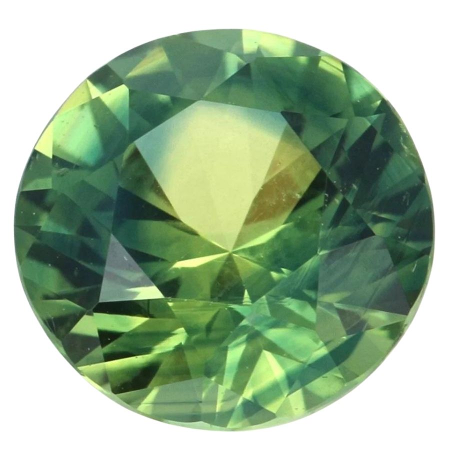 round cut green sapphire