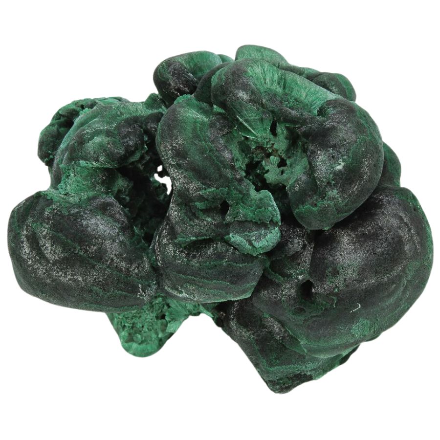 fibrous dark green malachite crystals