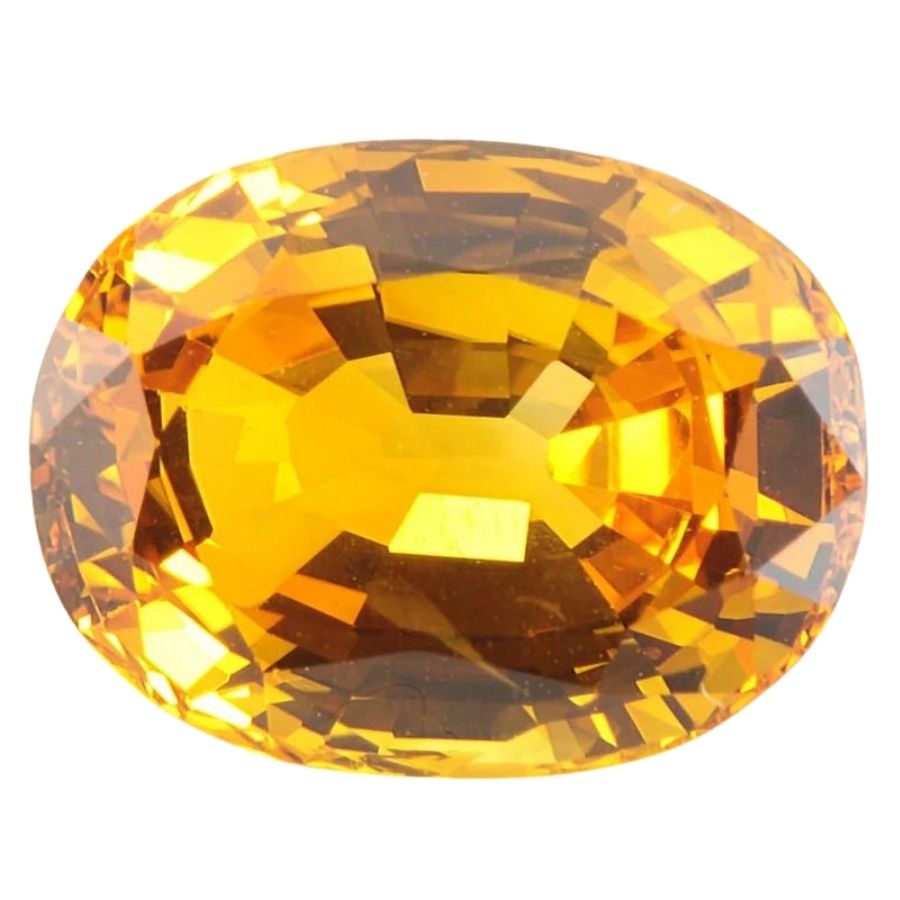 oval cut orange sapphire