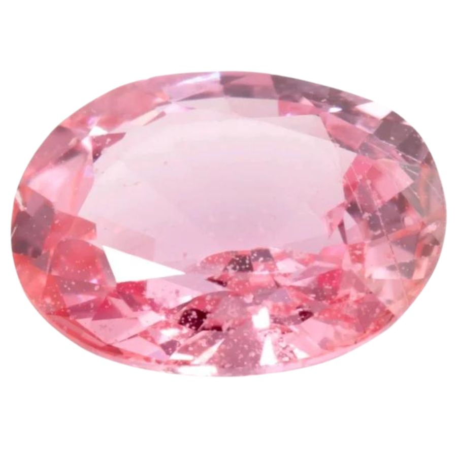 oval cut peach-pink padparadscha sapphire
