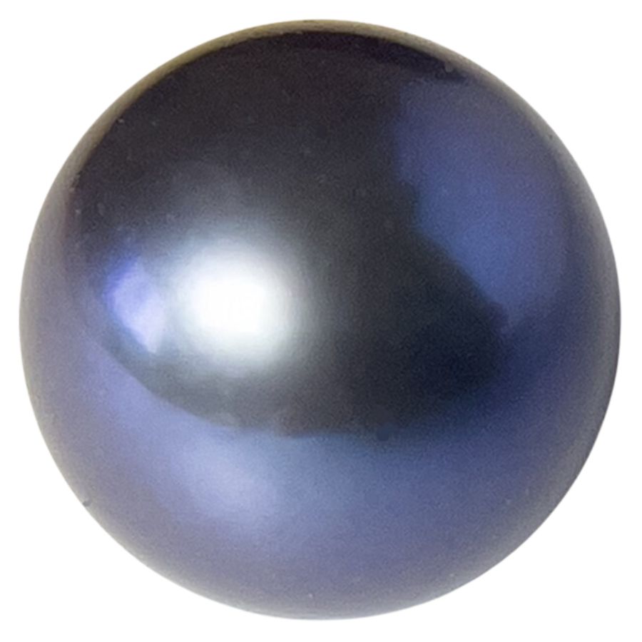 round deep blue pearl