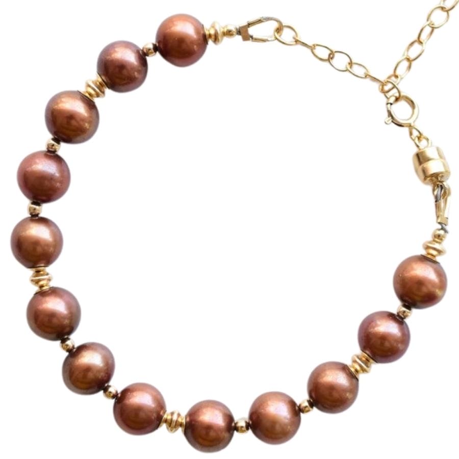 round brown pearl bracelet