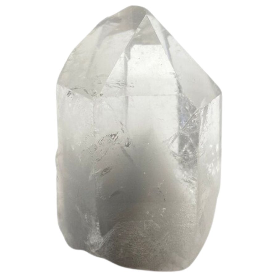 colorless translucent phantom quartz crystal