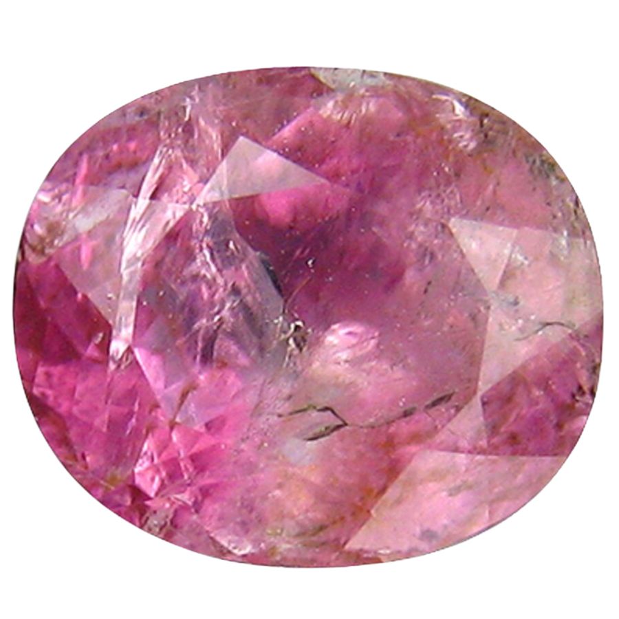 oval cut deep pink poudretteite