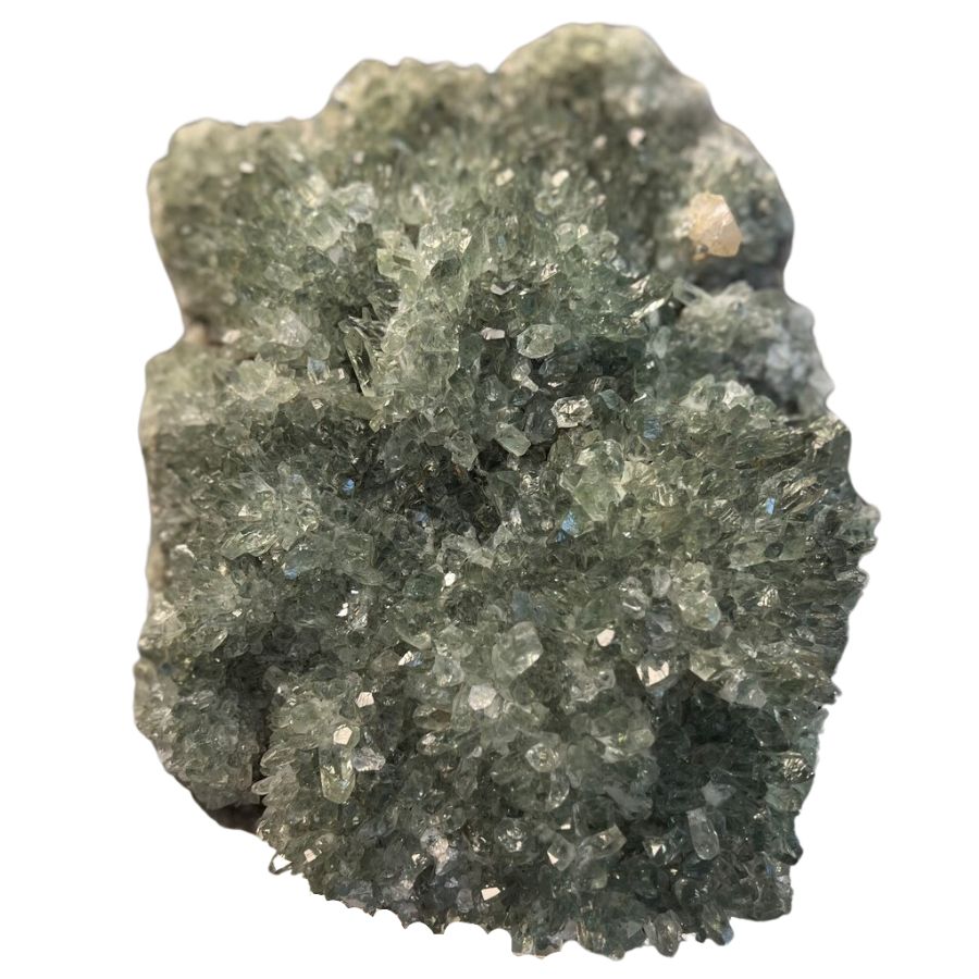 druzy gray-green prasiolite crystals