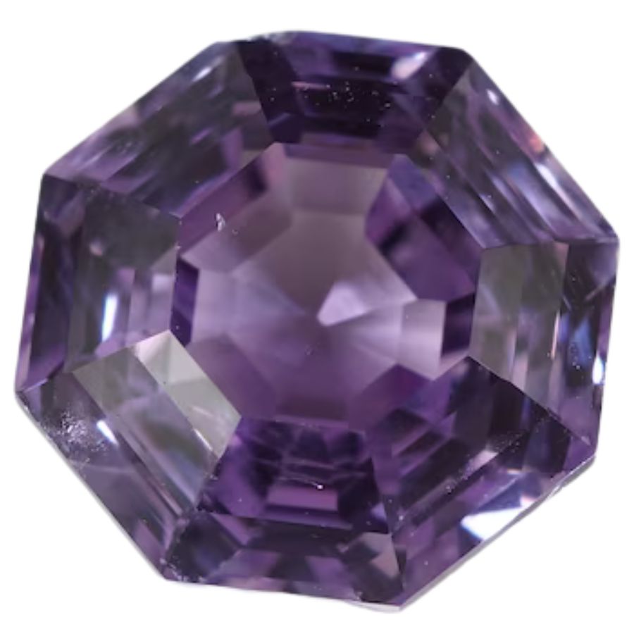 octagonal deep purple sapphire
